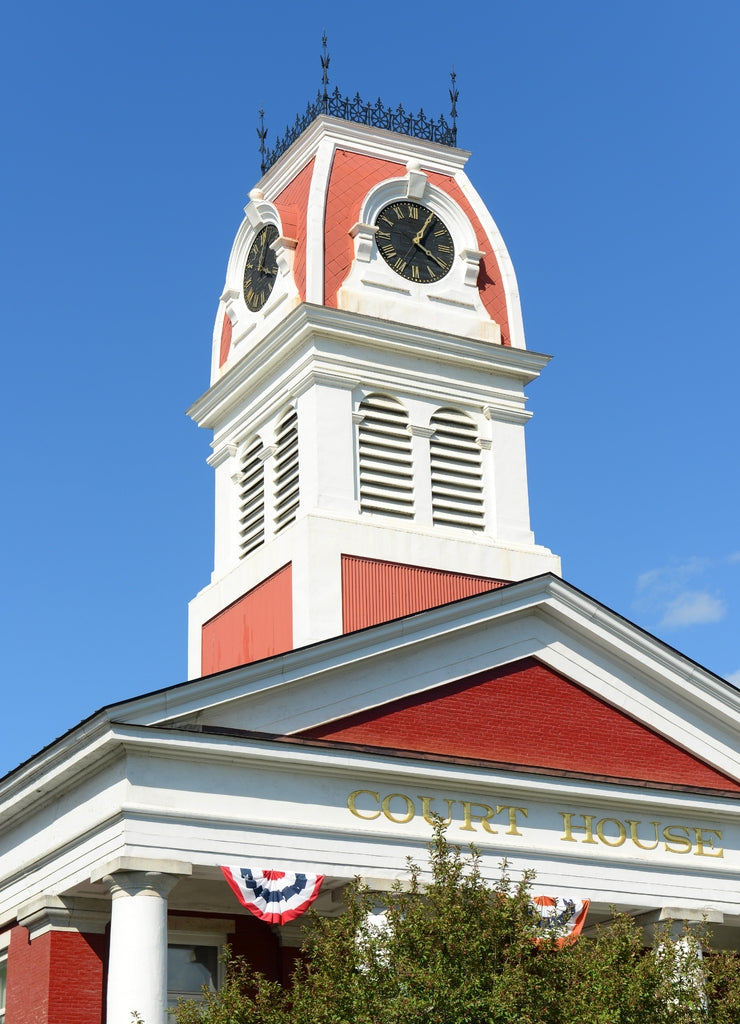 Court House of Washington County Building in downtown Montpelier, State of Vermont, USA