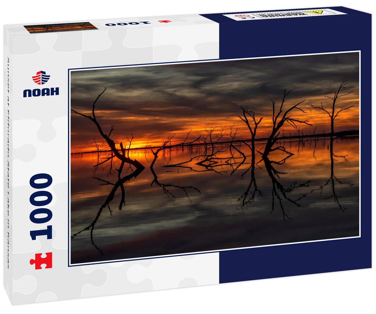 Sunset at Eldorado State Lake in Kansas