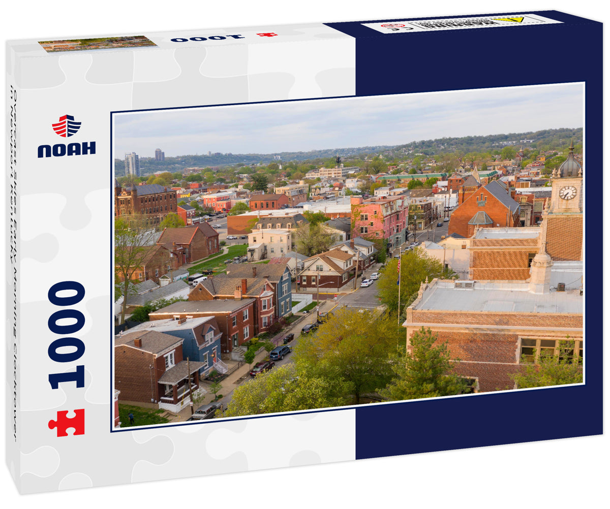 Overcast Skies Early Morning Clocktower in Newport Kentucky