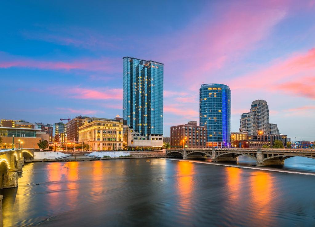 Grand Rapids, Michigan, USA Downtown Skyline