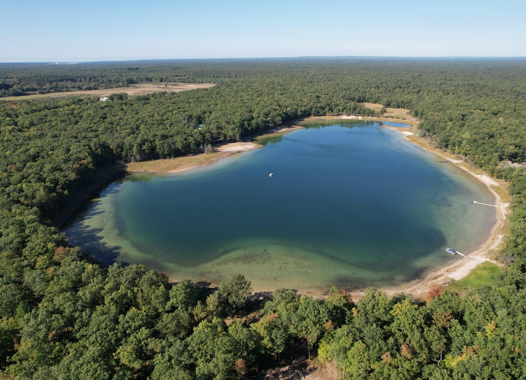 Hoags Lake, Manistee National Forest, Free Soil, Mason County, Michigan