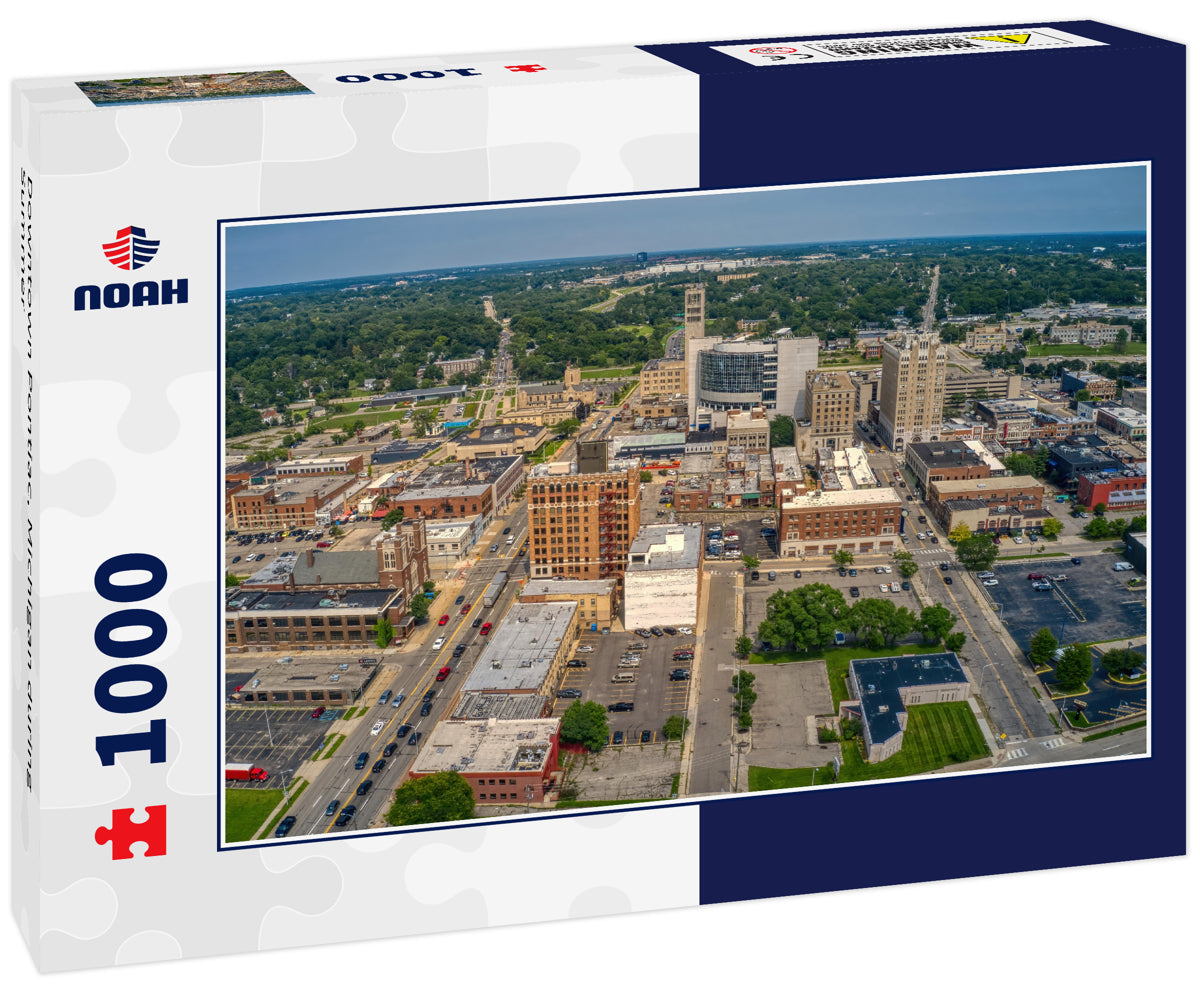 Downtown Pontiac, Michigan during Summer