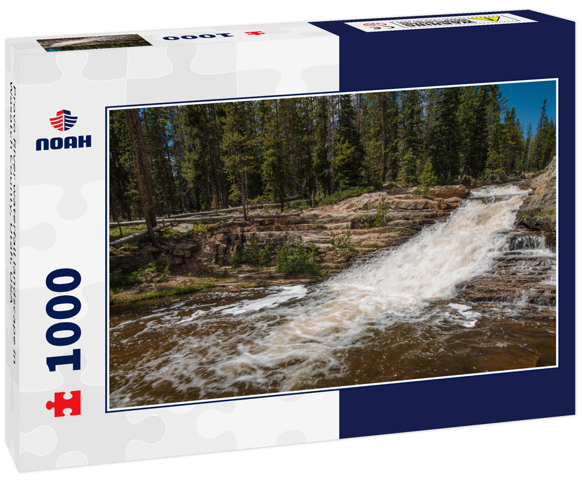 Provo River waterfall landscape in Wasatch County, Utah, USA