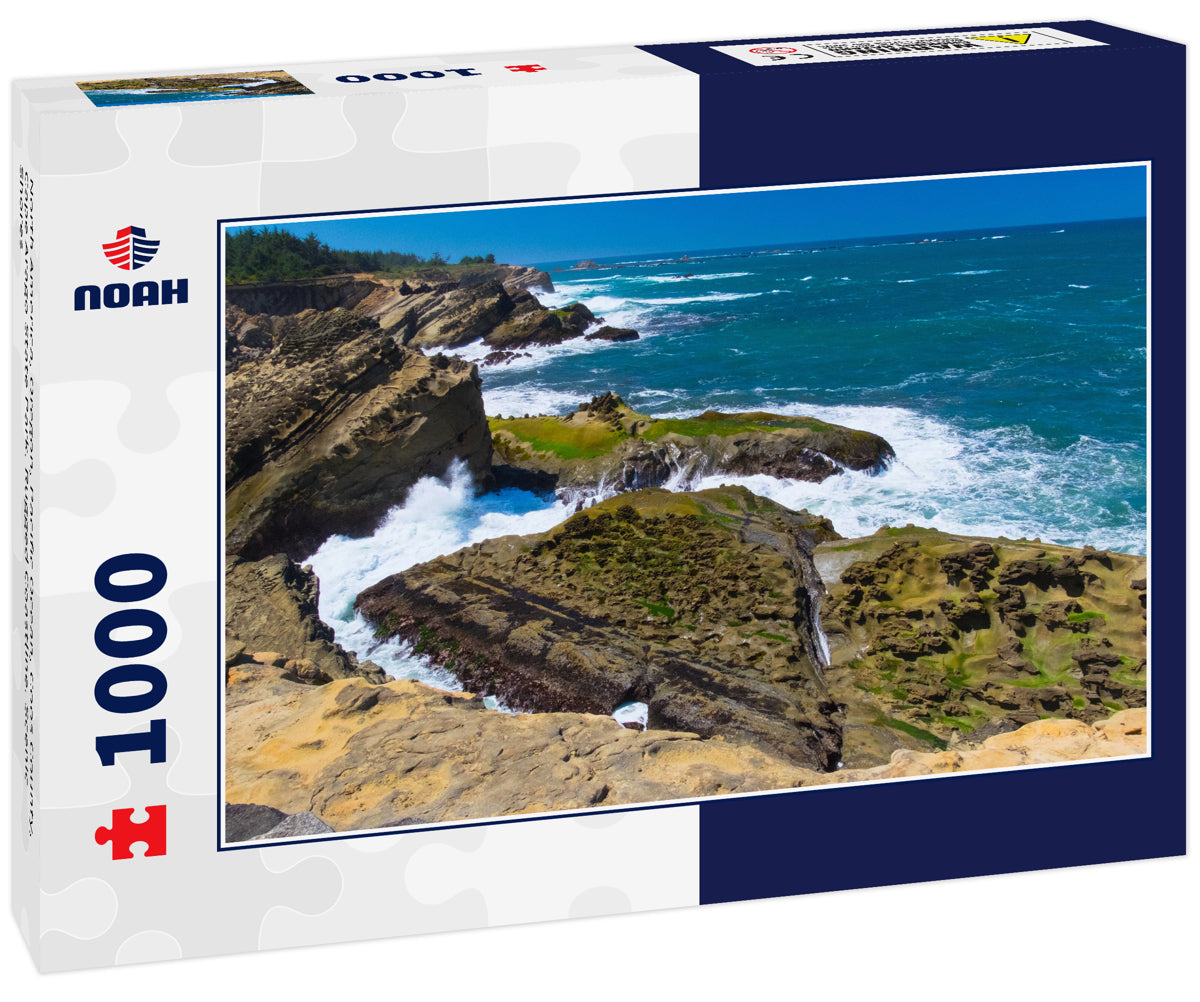 North America, Oregon, Pacific Ocean, Coos County, Cape Arago State Park. Rugged Coastline. Scenic Shores