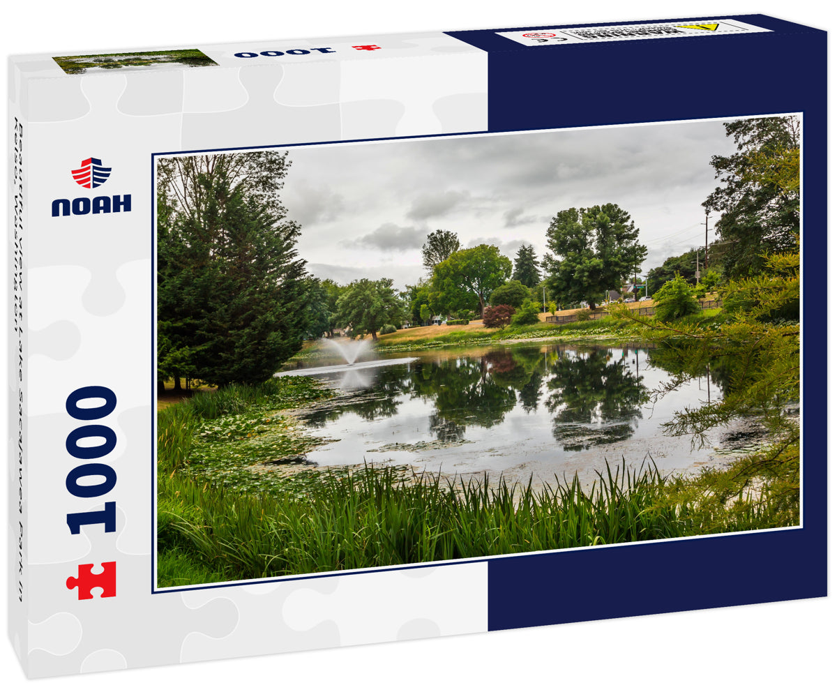 Beautiful view at Lake Sacajawea Park in Kelso, Washington