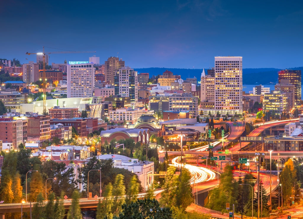 Tacoma, Washington, USA Skyline