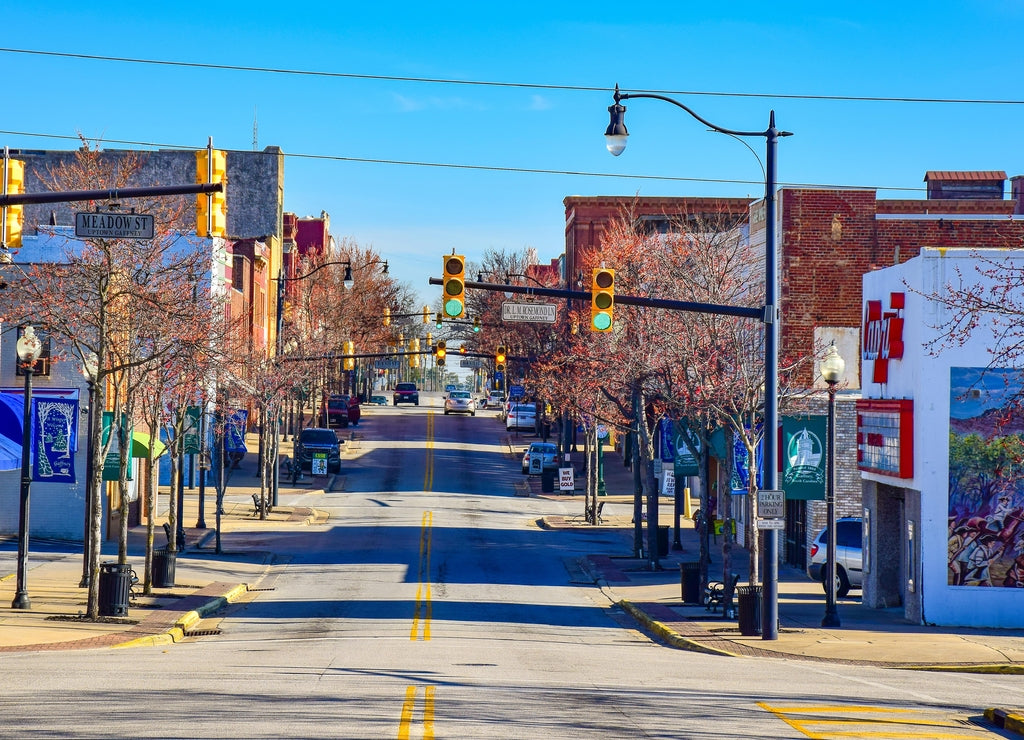 Main Street in Downtown Gaffney, South Carolina, SC