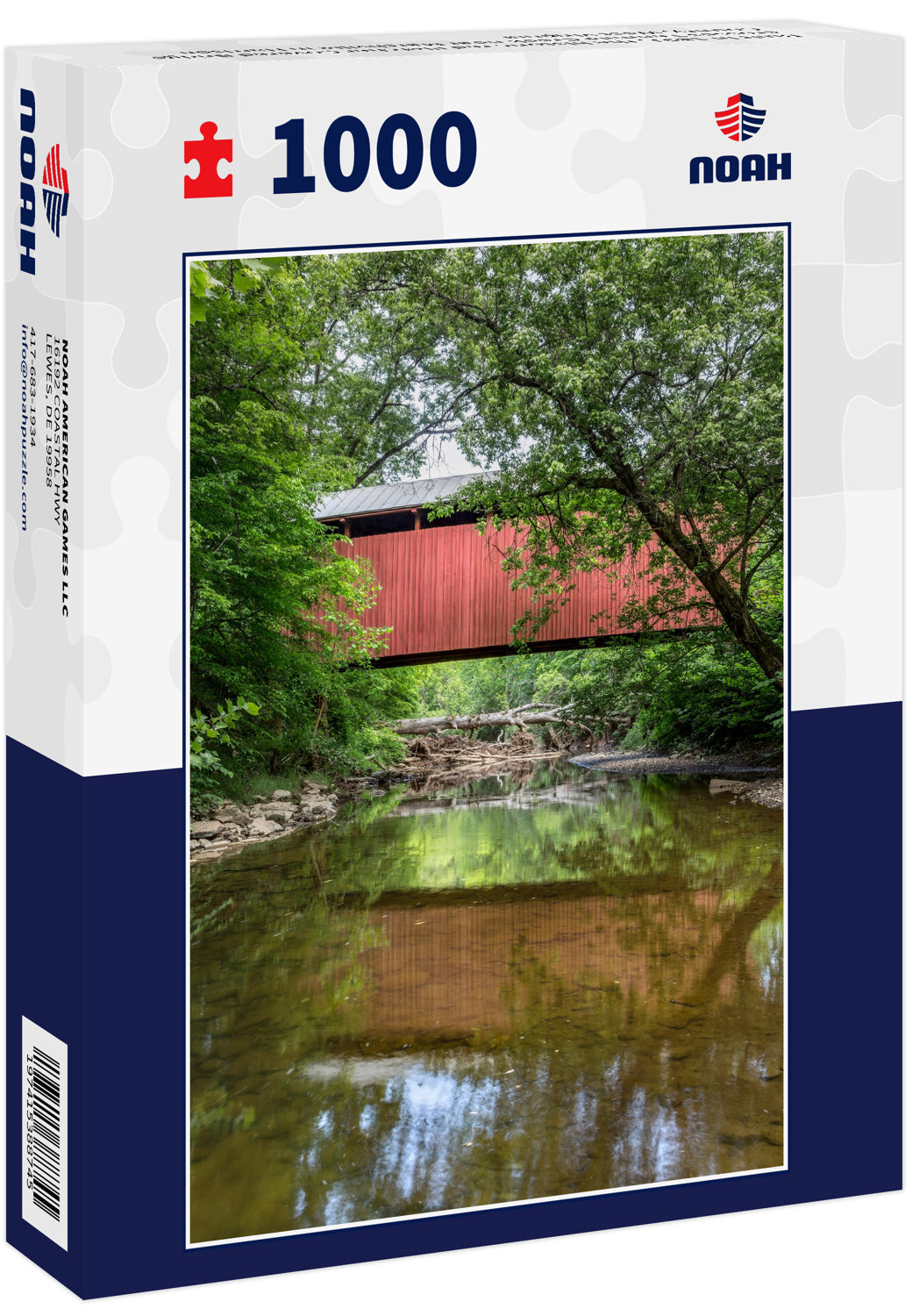 Built in 1891, the historic red Fletcher Covered Bridge crosses Tenmile Creek near Marshville in Harrison County, West Virginia