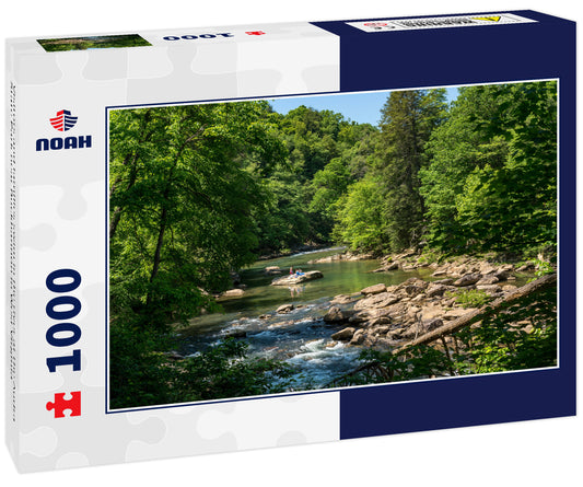 Visitors and families swim in the river at the Audra State Park near Buckhannon in West Virginia