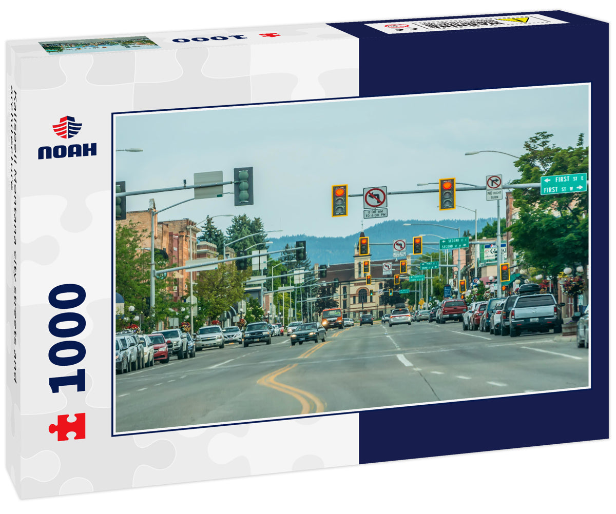 Kalispell Montana city streets and architecture