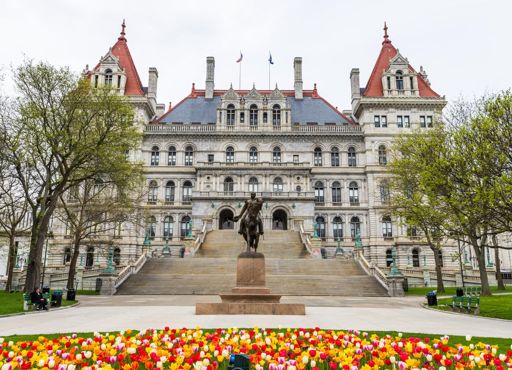 Capitol Building Area in East Capitol Park in Albany, New York