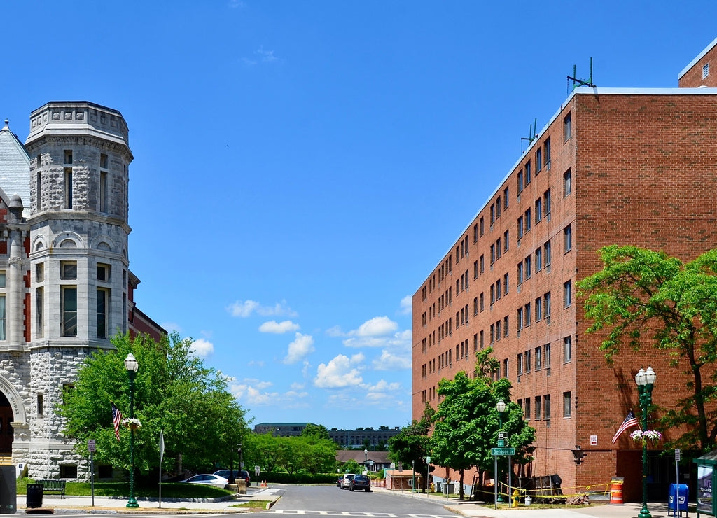Street view in Auburn downtown, New York