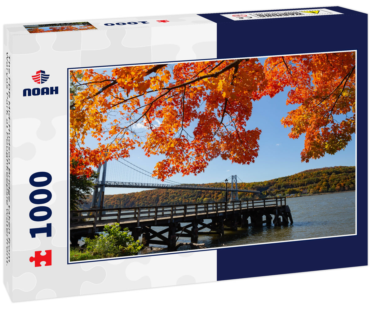 The FDR Mid-Hudson Bridge taken from Waryas Park at Poughkeepsie waterfront.