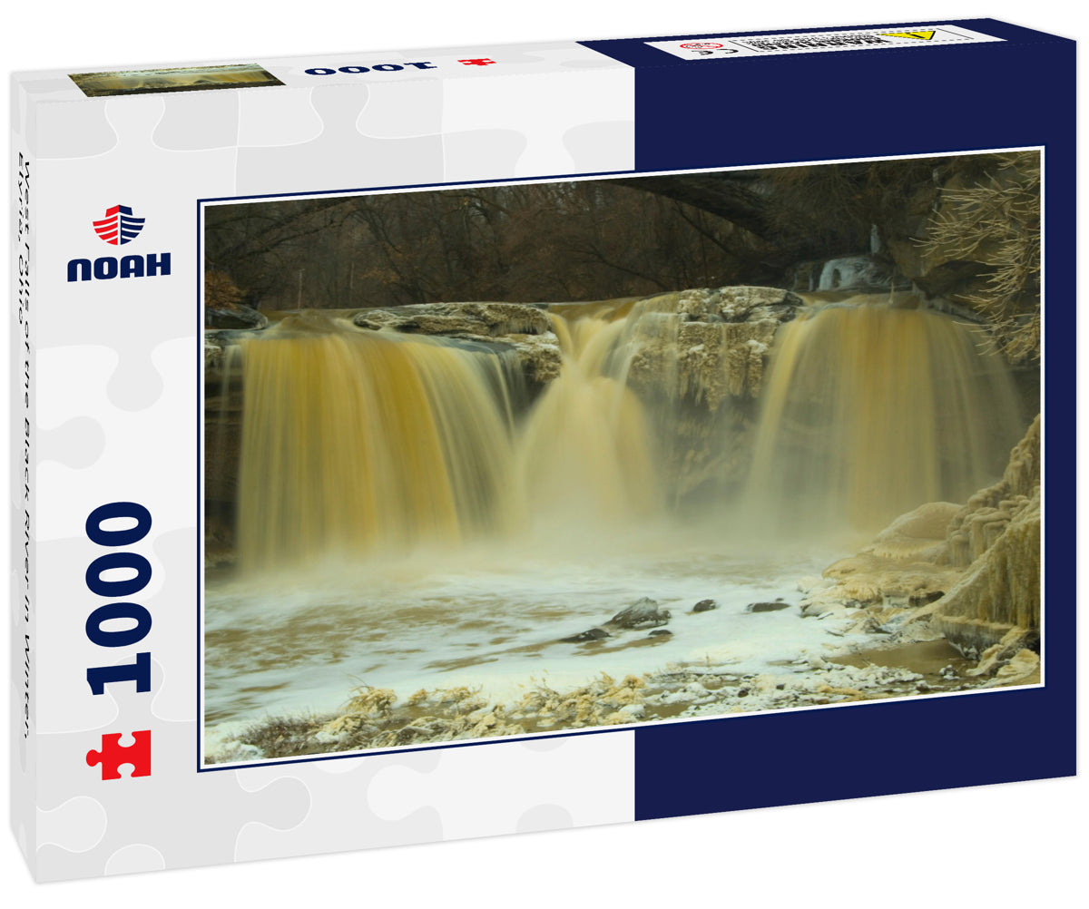 West Falls of the Black River in Winter, Elyria, Ohio