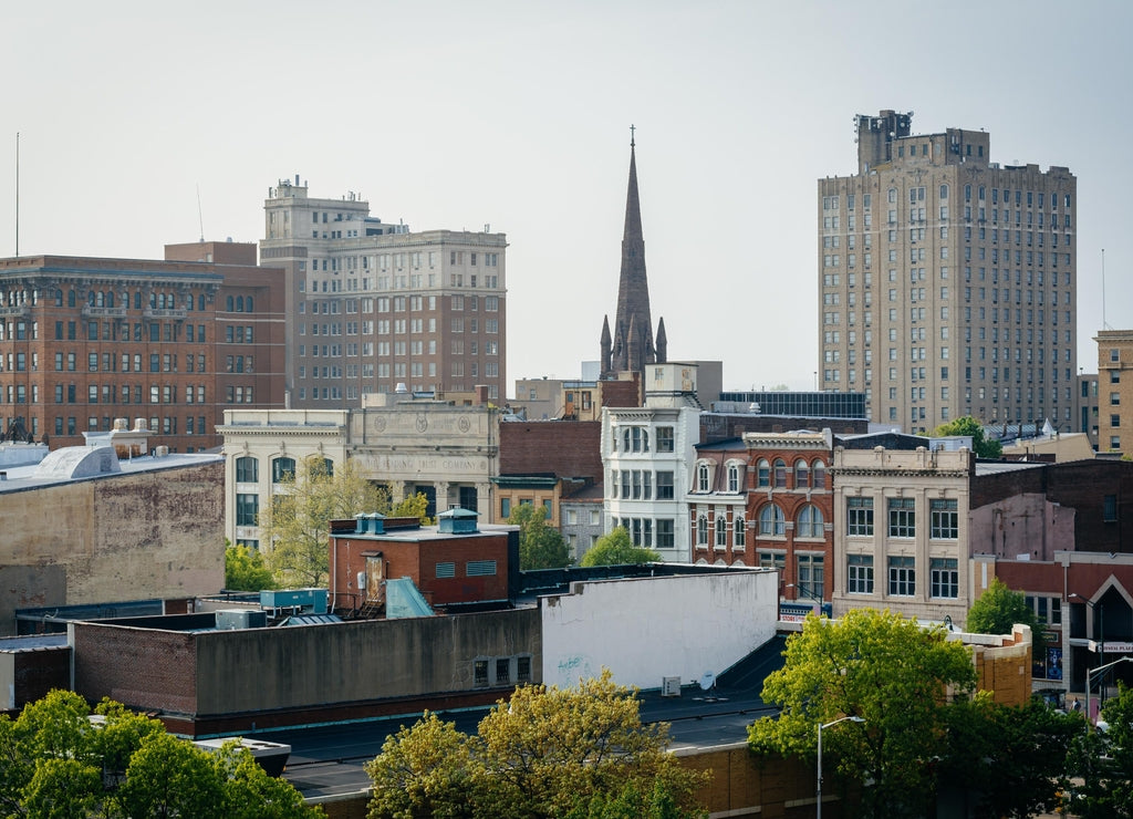 View of buildings in downtown Reading, Pennsylvania