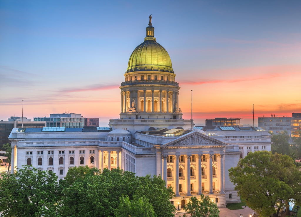 Madison, Wisconsin, USA state capitol