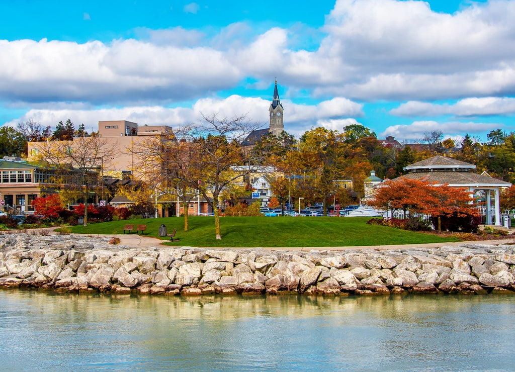 Port Washington Town view in Wisconsin of USA