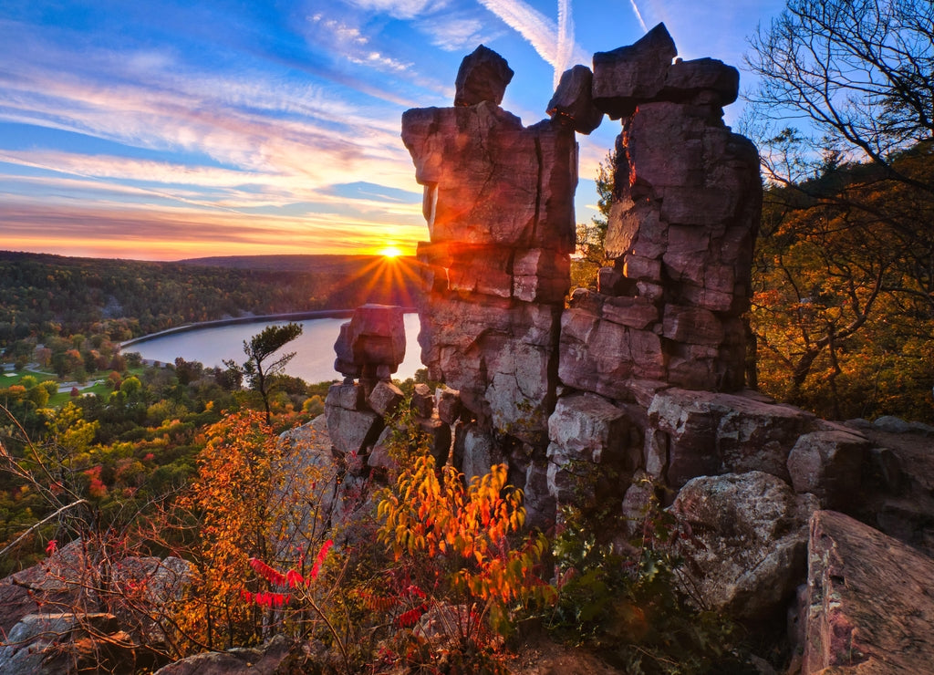 Devil's Lake Sunset, Devil's Lake State Park. Baraboo