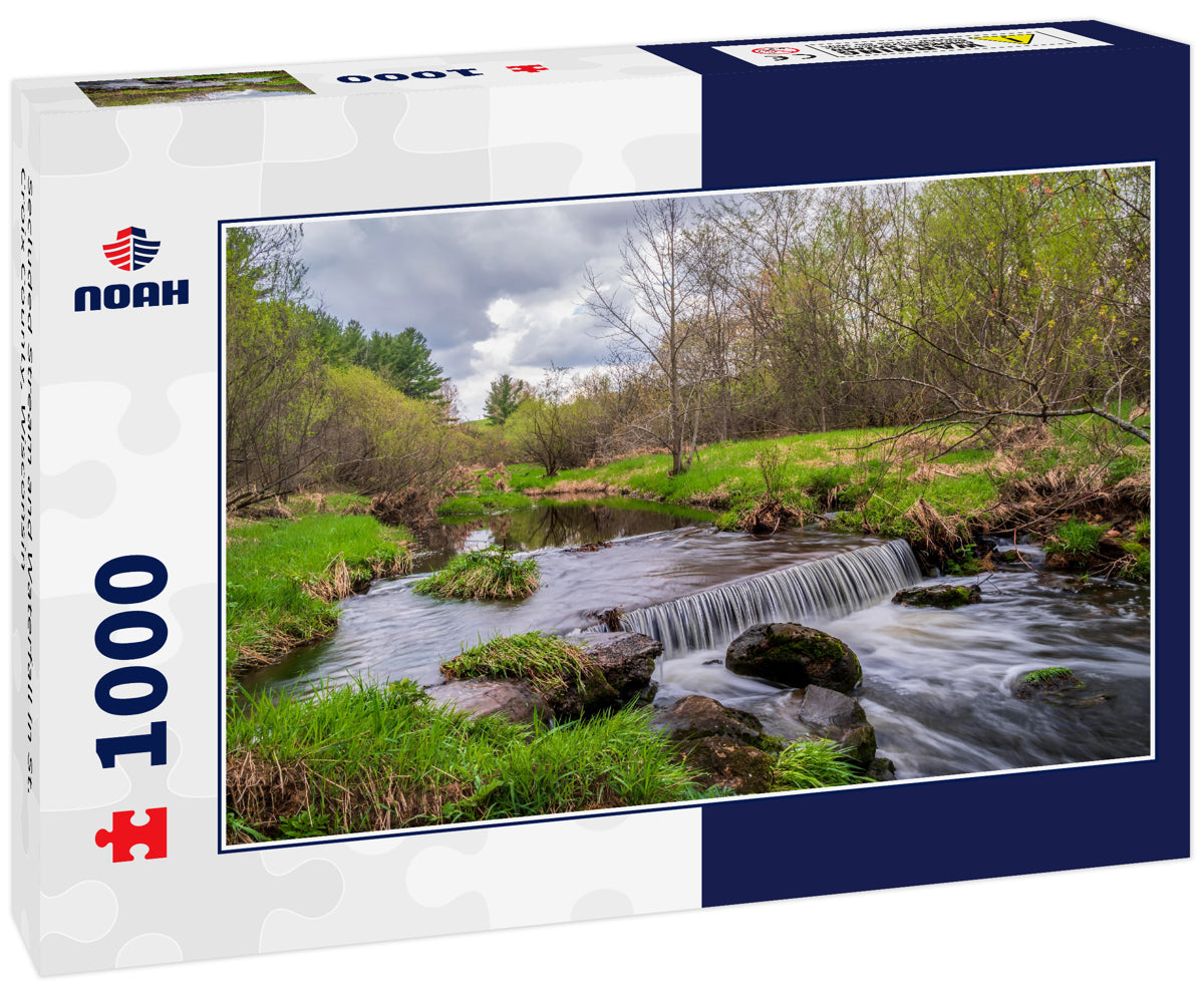 Secluded Stream and Waterfall in St. Croix County, Wisconsin