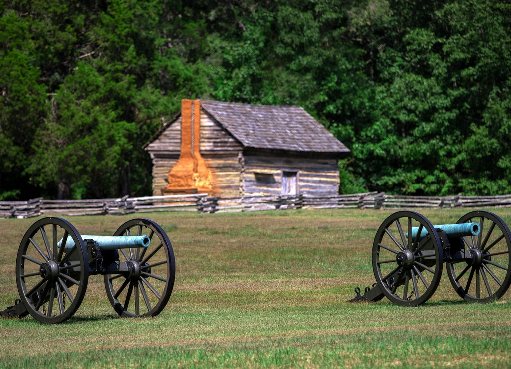 American civil war cannons at Shiloh National Military Park