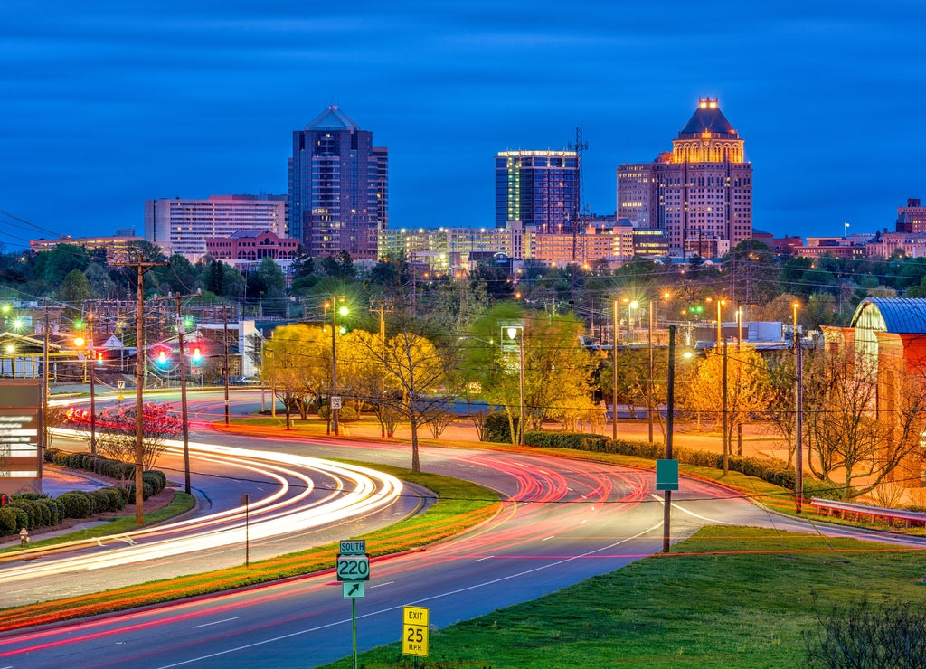 Greensboro, North Carolina, USA skyline