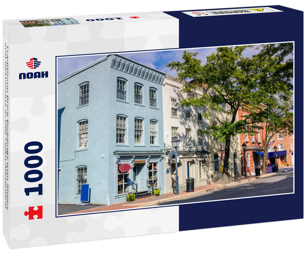 Traditional Brick Buildings with Shops and Restaurats in Old Town Alexandria