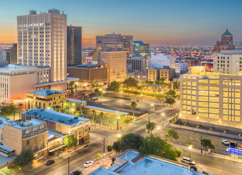 El Paso, Texas, USA Downtown Skyline