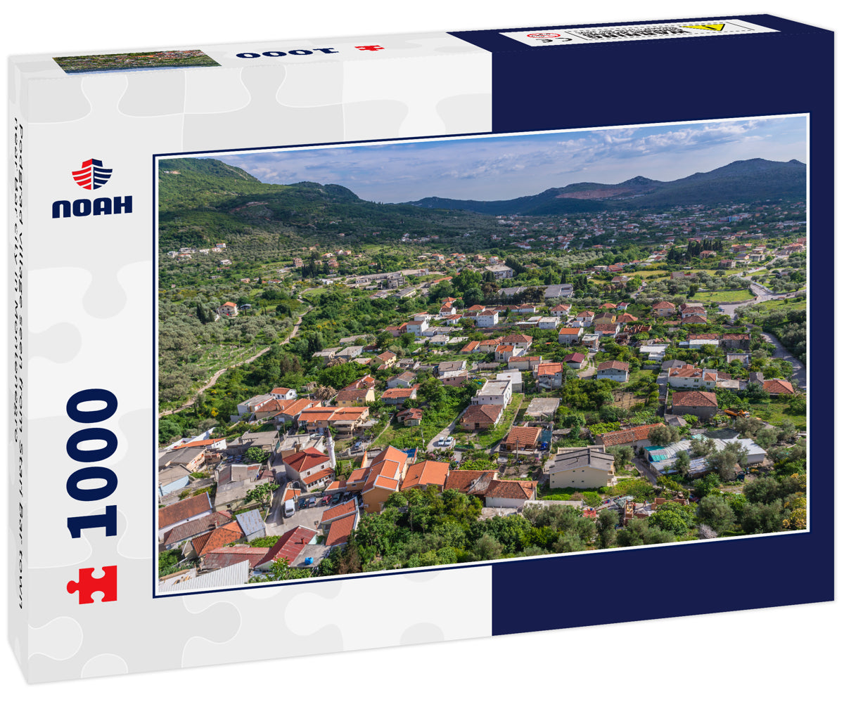 Podgrad village seen from Stari Bar town near Bar city in Montenegro