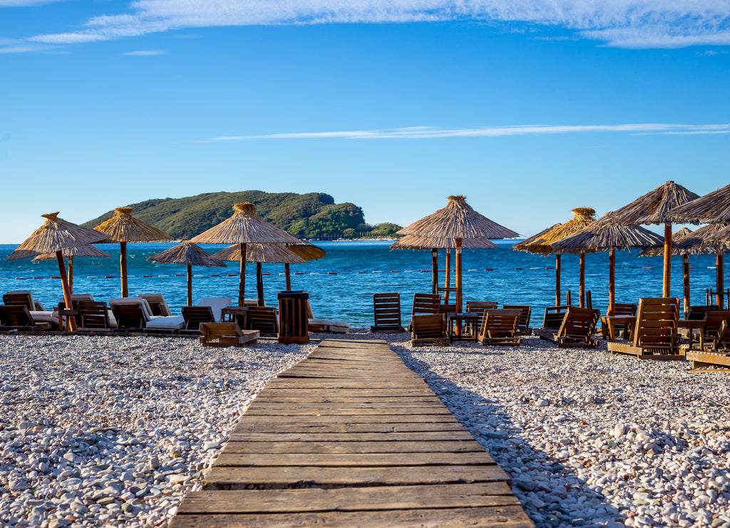 Budva beach in Montenegro