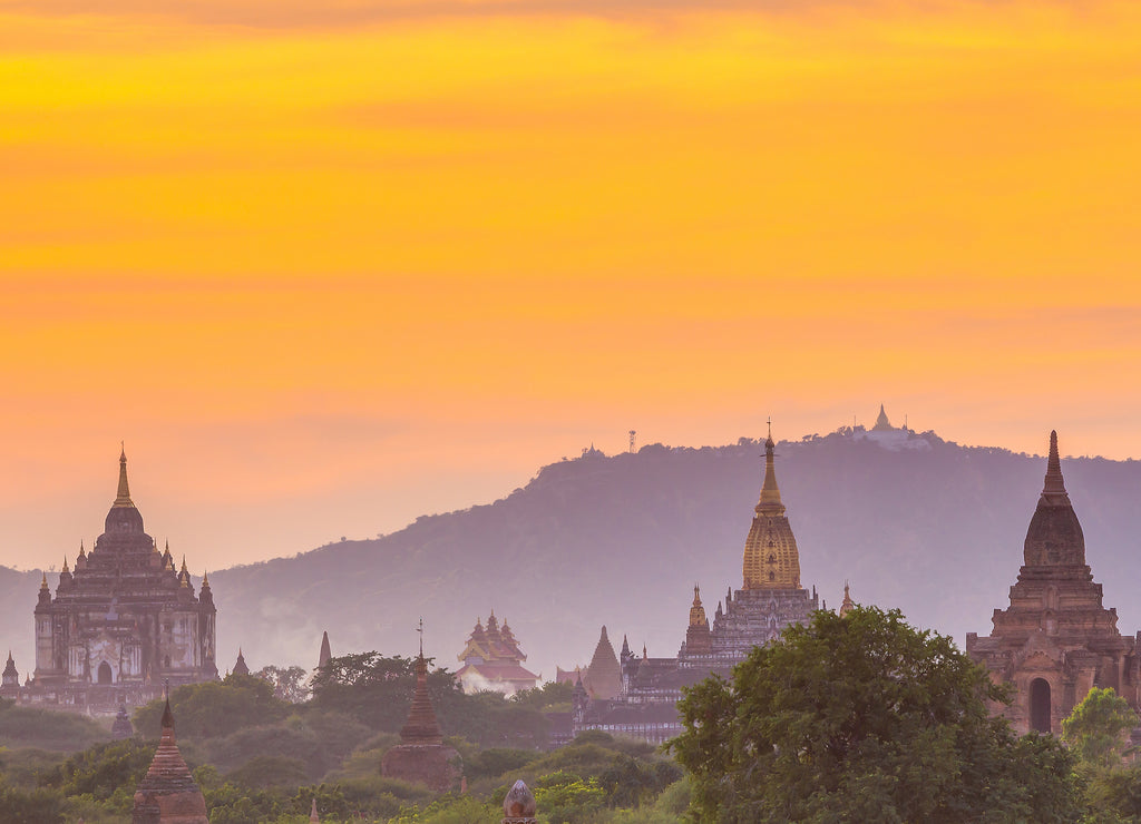 Bagan cityscape of Myanmar in Asia