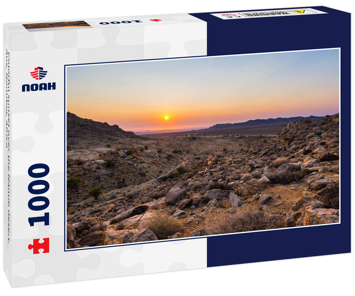 Colorful sunset over the Namib desert, Aus, Namibia, Africa