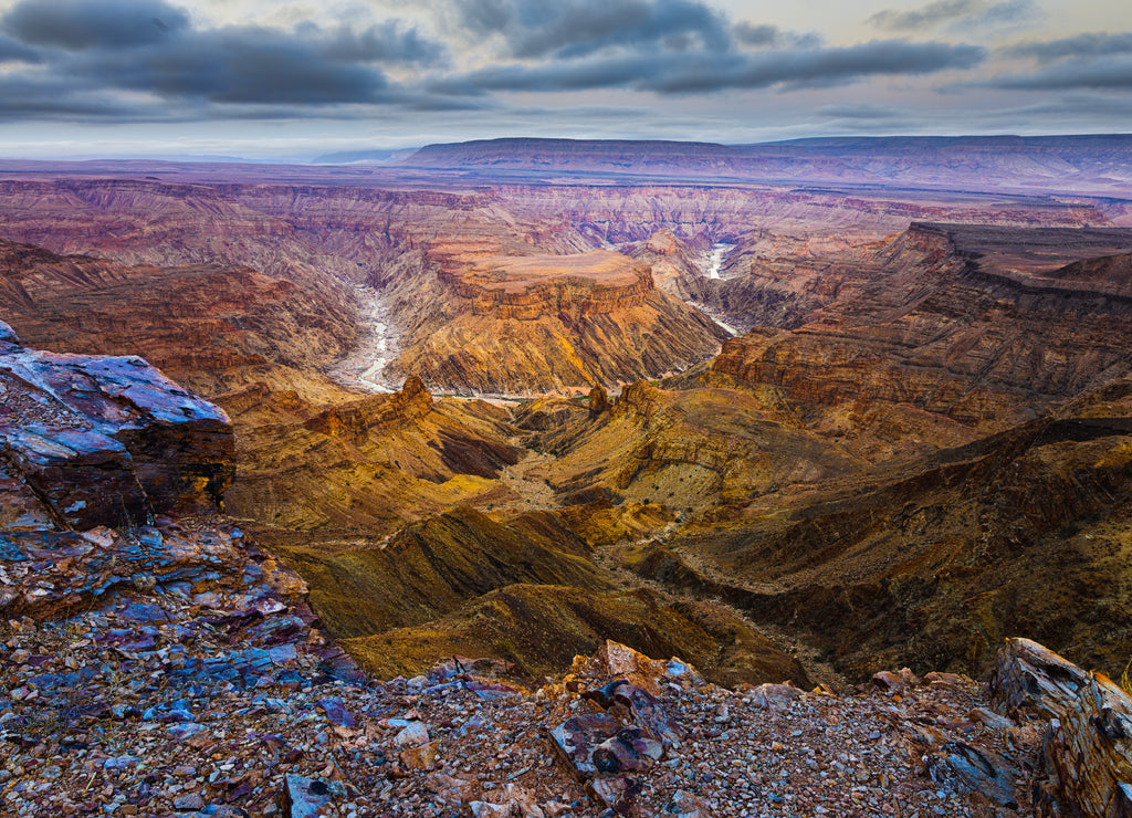 Landscape with the Fish river canyon in south Namibia