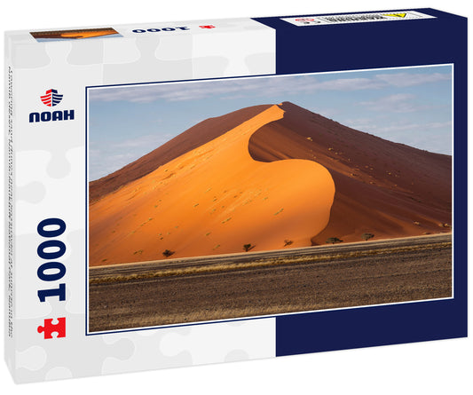 Towering sand dunes near Sossusvlei at sunrise in the Namib desert, Namib-Naukluft National Park, Namibia