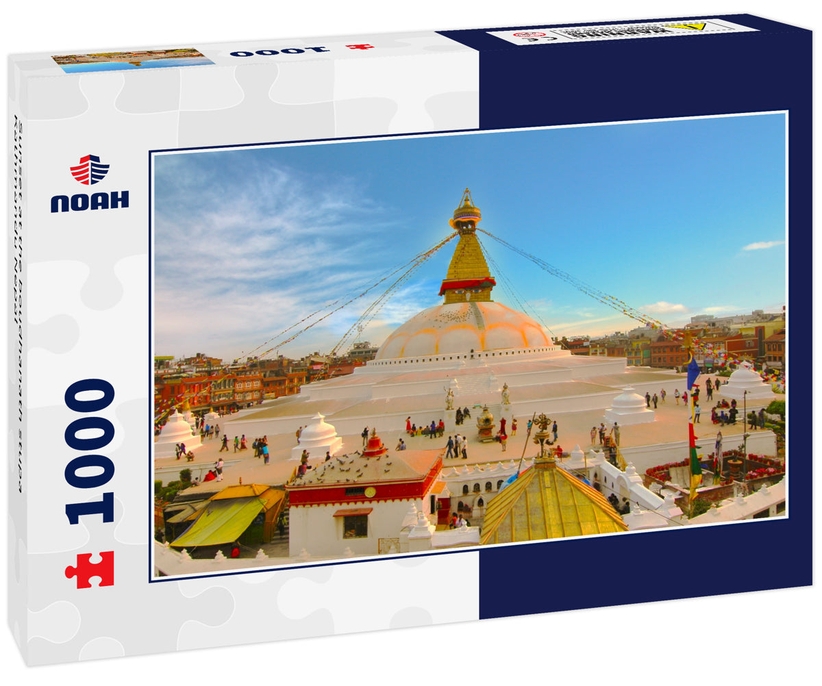 Sunset at the boudhanath stupa Kathmandu Nepal
