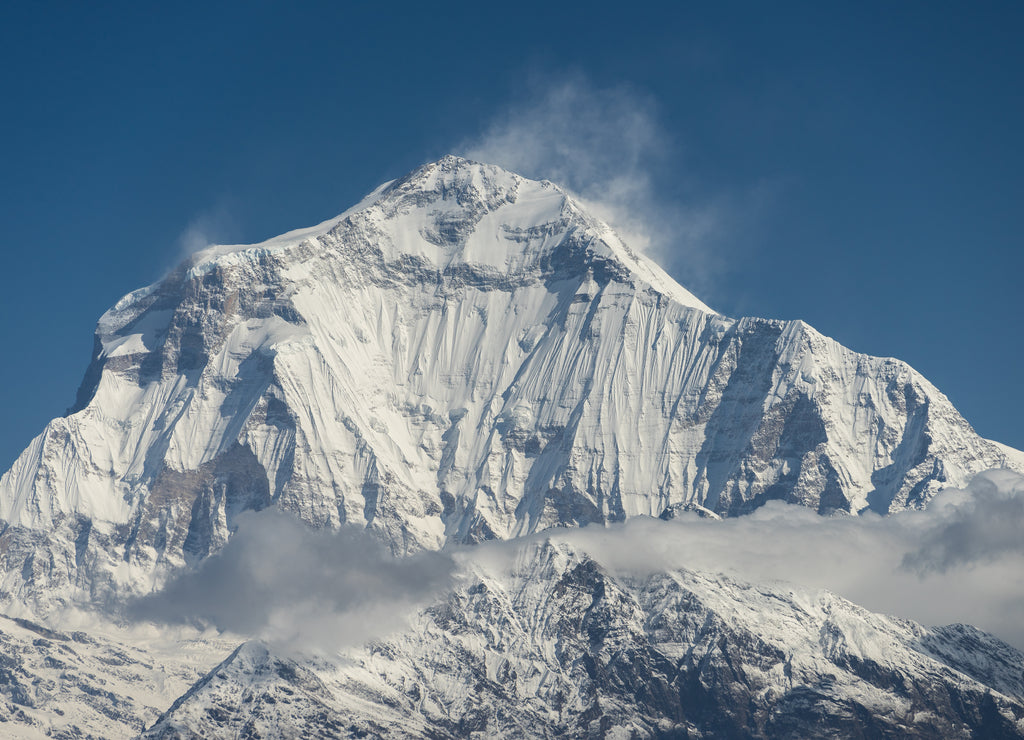 Dhaulagiri mountain peak, Annapurna base camp trek, Pokhara, Nepal