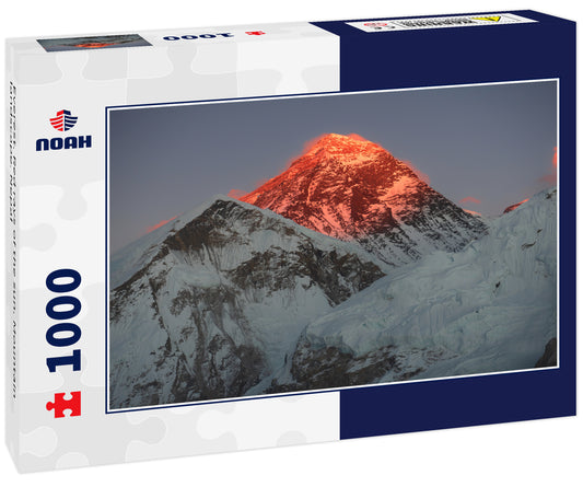 Everest. Red rays of the sun. Mountain landscape. Nepal