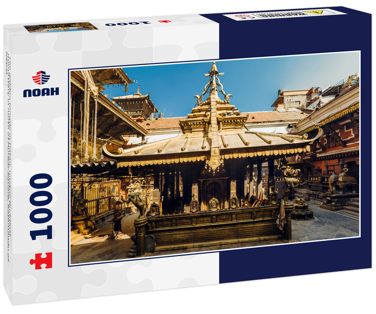 The golden temple in Patan, unique Buddhist monastery in north of Durbar Square, Kathmandu of Nepal