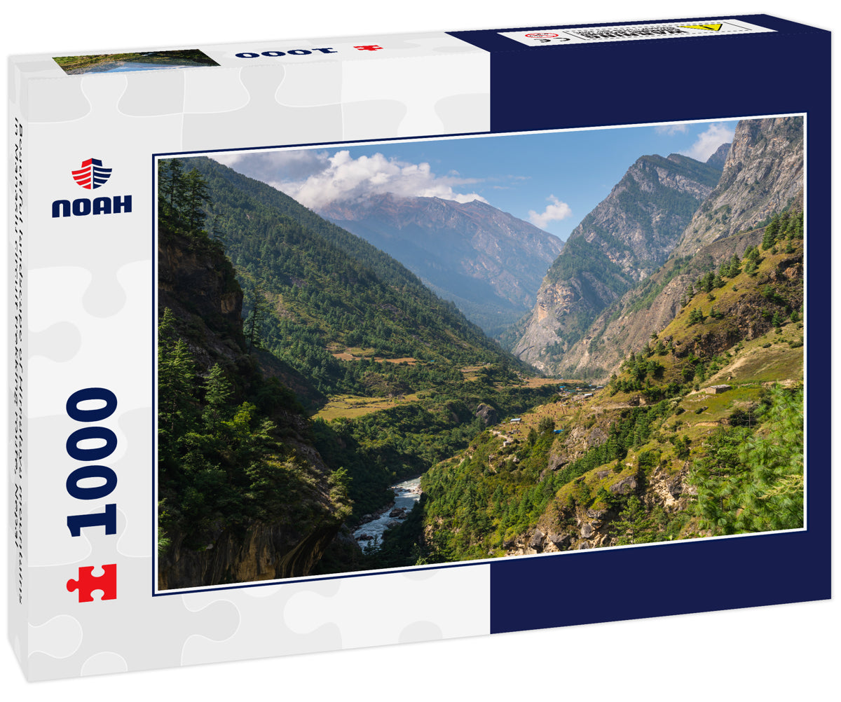 Beautiful landscape of Himalaya mountains in Manaslu circuit trekking route, Nepal