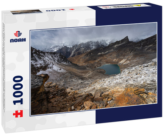 Himalaya mountains landscape view from Renjo la pass, Everest base camp trekking route, Himalaya mountains range in Nepal