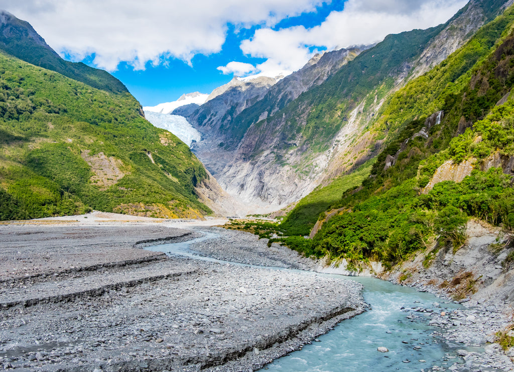 Franz Josef Glacier, Located in Westland Tai Poutini National Park on the West Coast of New Zealand