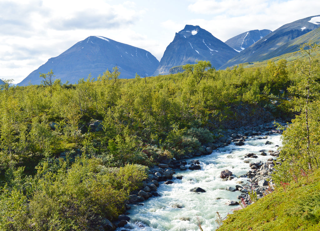 River in the Kebnekaise valley on the way into the Tarfala valley