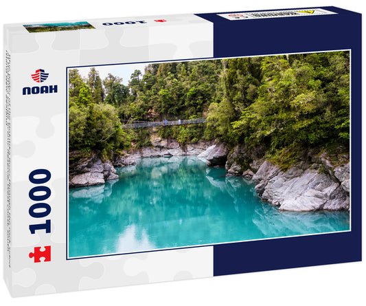 Blue water of the Hokitika River through the rock sided at Hokitika Gorge Scenic Reserve, West coast, south island New Zealand