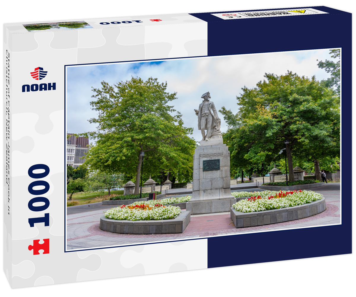 Statue of Captain James Cook in Christchurch, New Zealand