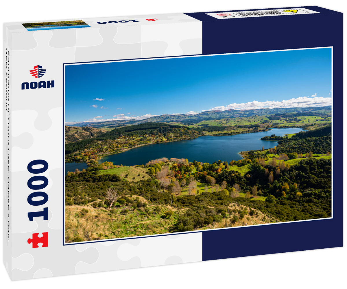 Panorama of Tutira Lake, Hawke's Bay, New Zealand