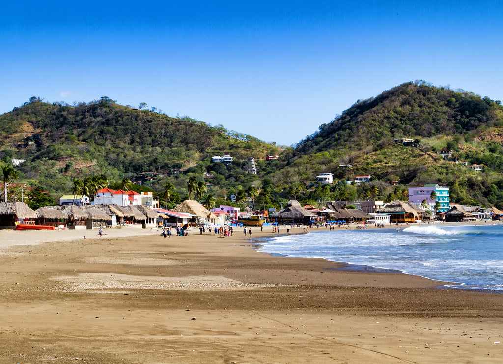 View of San Juan del Sur from the local mountain hill, Nicaragua