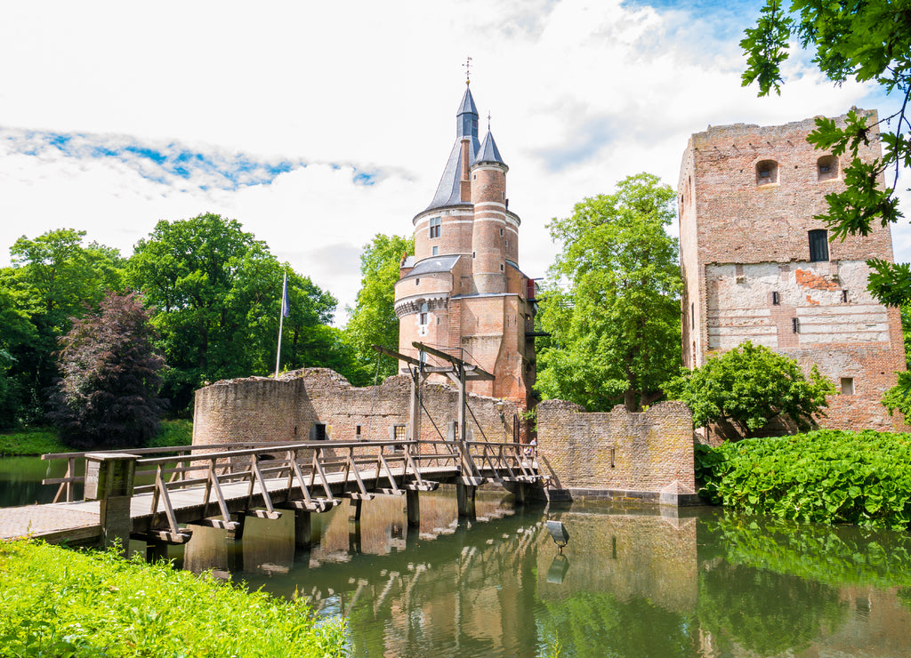 Duurstede castle with Burgundian tower and donjon in Wijk bij Duurstede, Netherlands