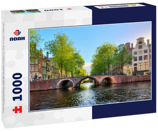 Bridge over the Leidse canal at the Patricians' or Lords' canal (Herengracht) in Amsterdam in spring