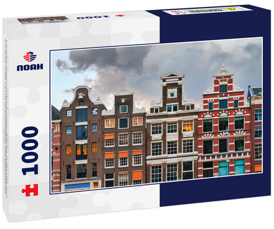 Facades of typical dutch manor houses at the UNESCO world heritage canals of Amsterdam, The Netherlands