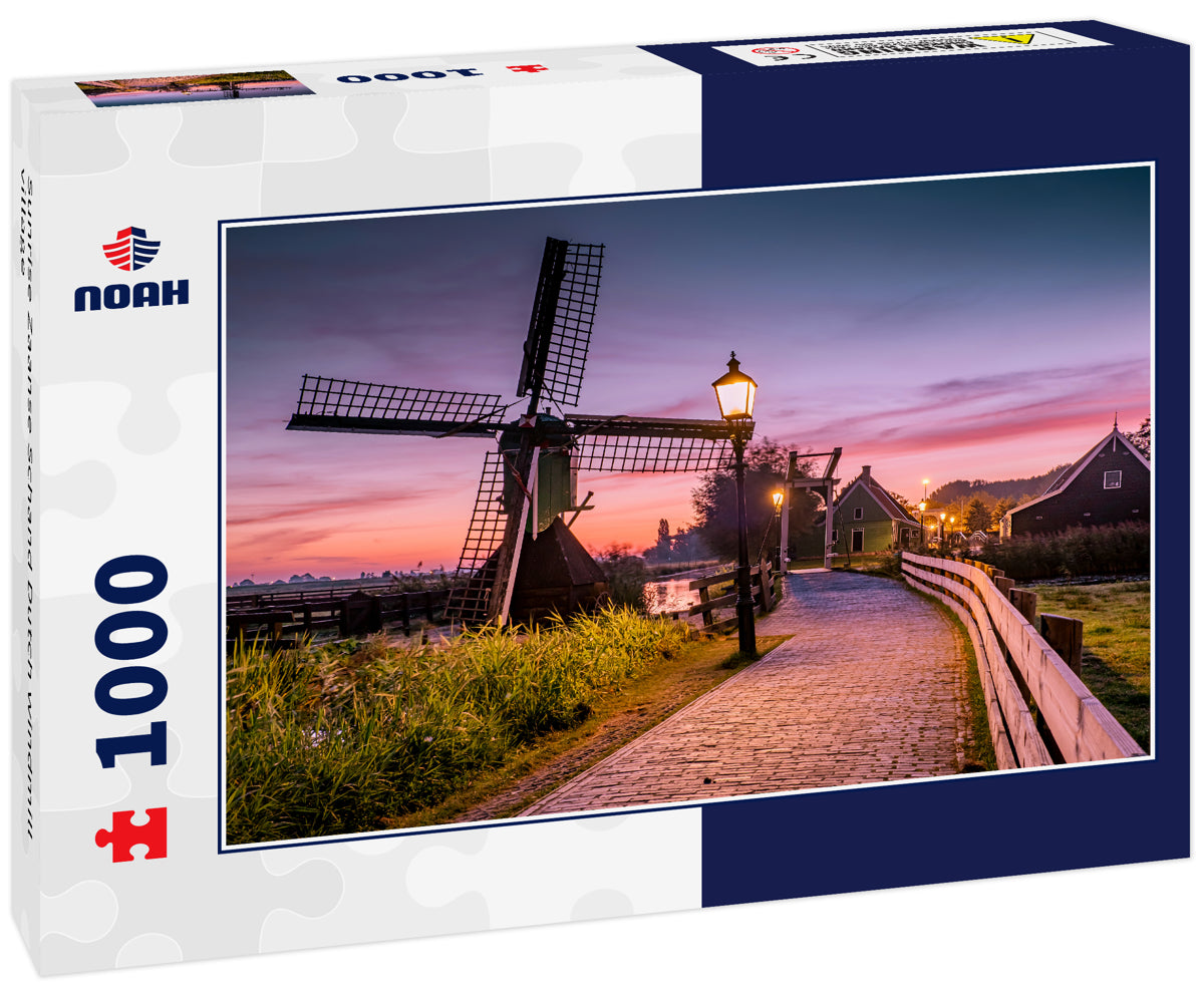 Sunrise Zaanse Schand Dutch windmill village