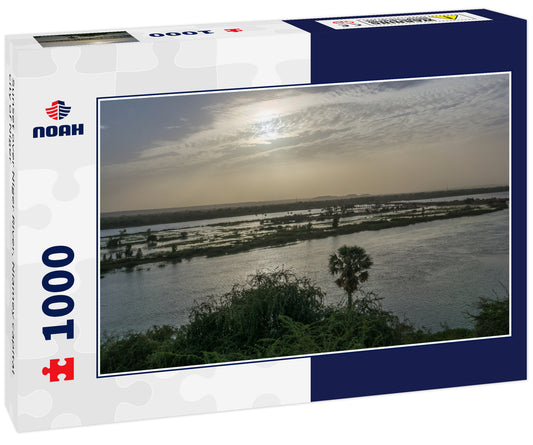 Sunset over Niger River, Niamey capital city of Niger